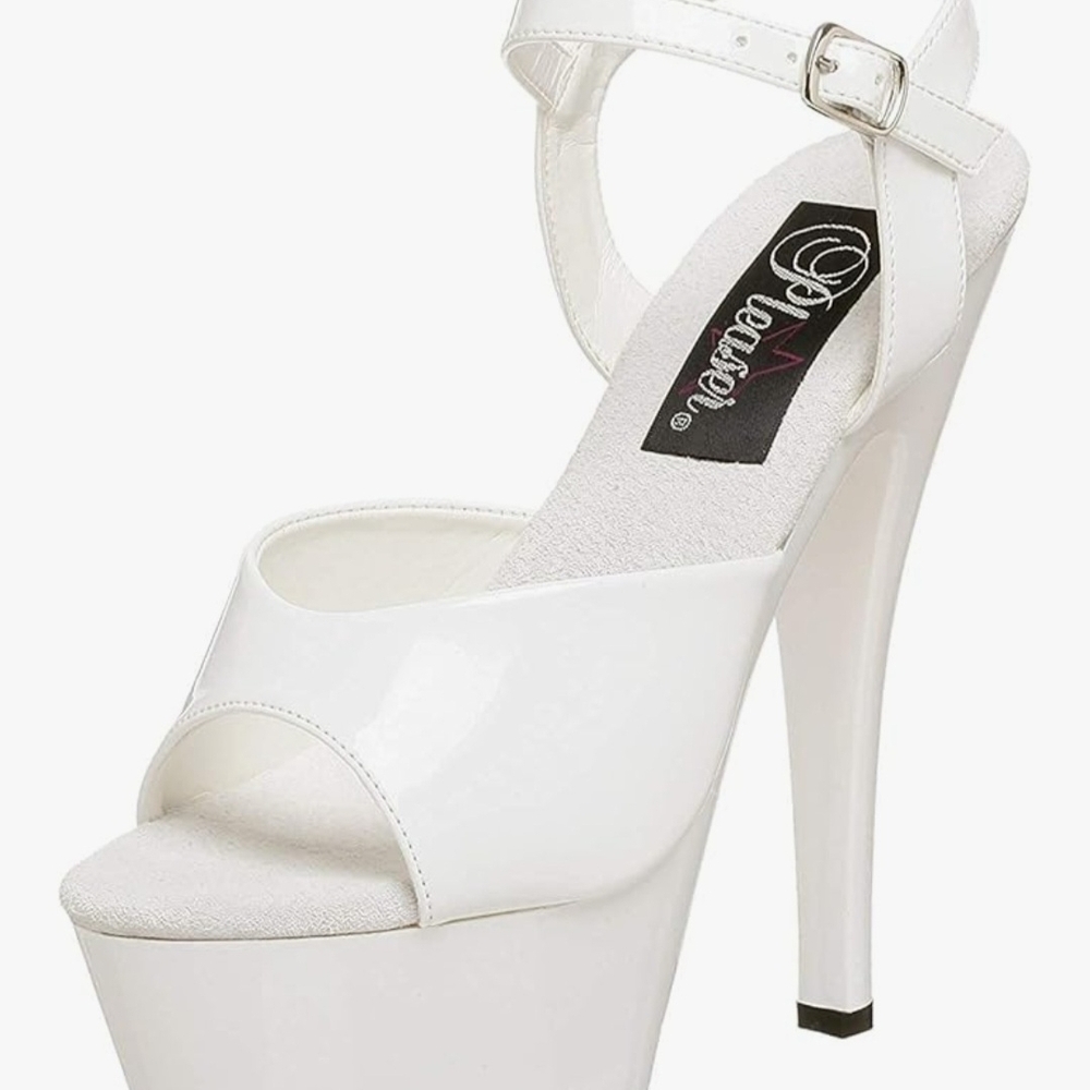 Pleaser White Platform Heels